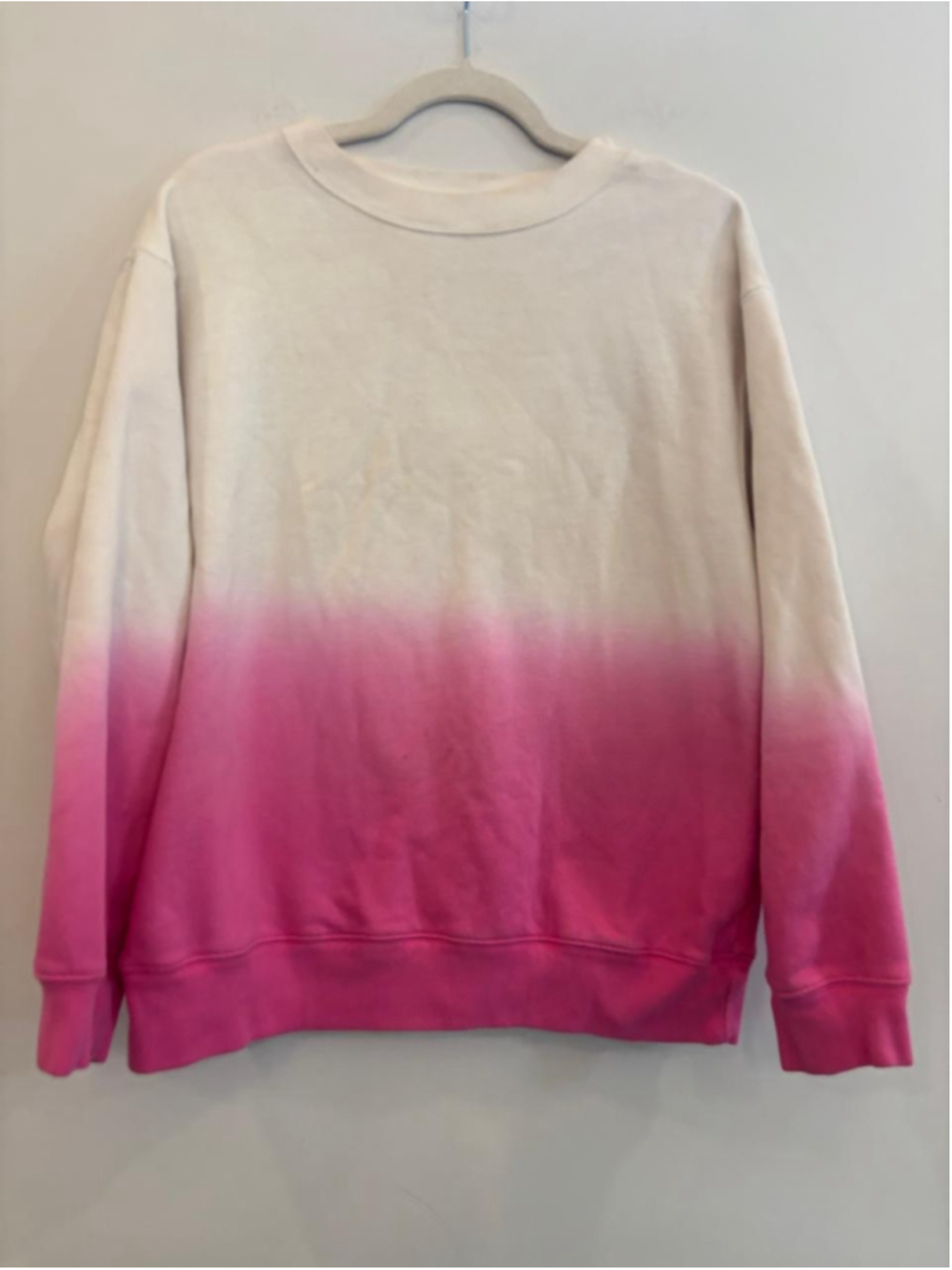 Women's Gap Ombre Sweatshirt Size M White and Pink